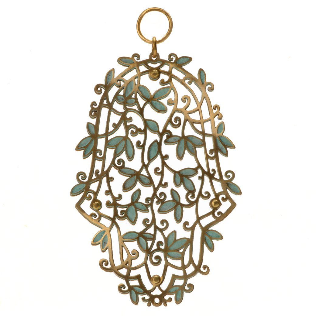 Brass Hamsa - Oriental Style (Patina)