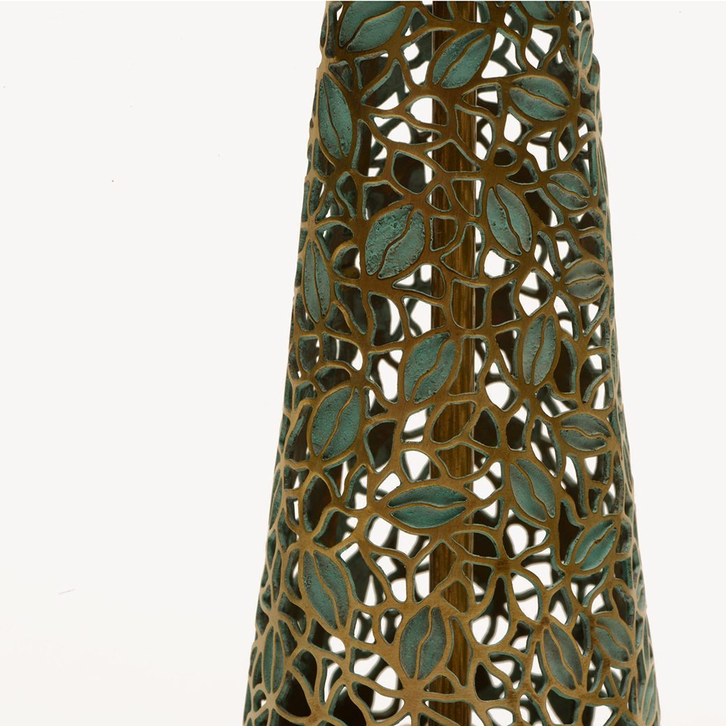 Candlesticks - Floral Design (Patina)-2