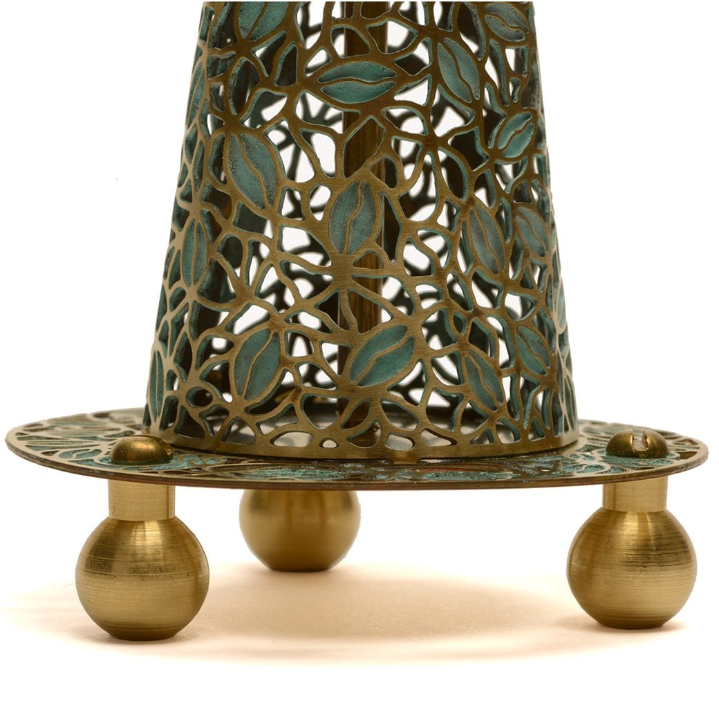 Candlesticks - Floral Design (Patina)-4