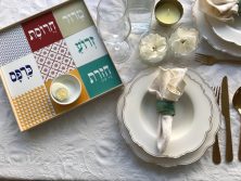 צלחת פסח סדר ישראלי - צבעוני