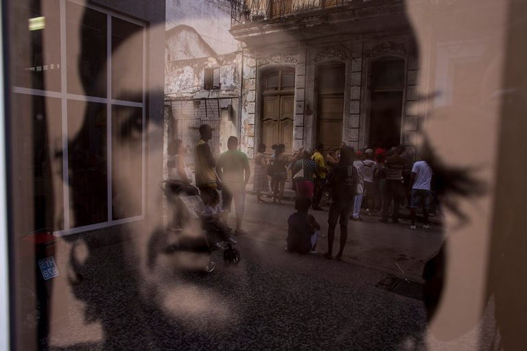 Brother. Reflection in a store window