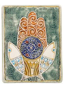 Ceramic Tile – Fish Hamsa